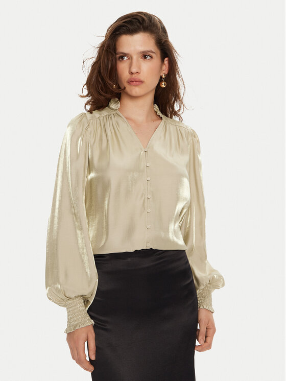 Bruuns Bazaar Bruuns Bazaar Blúz Harrietta BBW4228 Arany Regular Fit