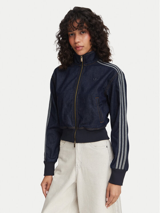 adidas Geacă de blugi Firebird KQ6491 Bleumarin Slim Fit