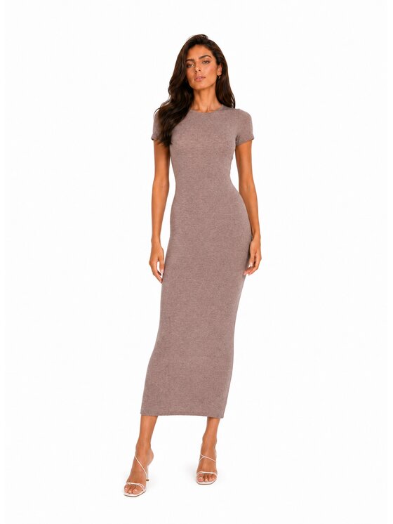 Agatha Studio Agatha Studio Sukienka dzianinowa A26LS-SU-K04 Brązowy Slim Fit