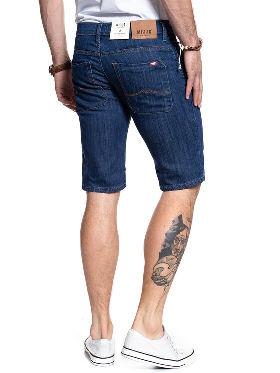 Mustang Mustang Pantaloncini di jeans 5 POCKET SHORT Blu Regular Fit