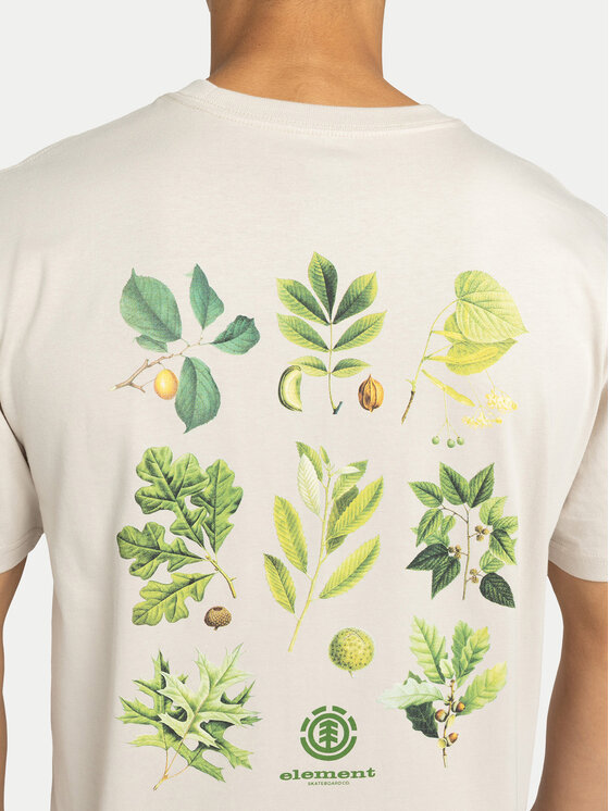 Element Element T-shirt Bigfoot Trees ELYZT00585 Écru Regular Fit