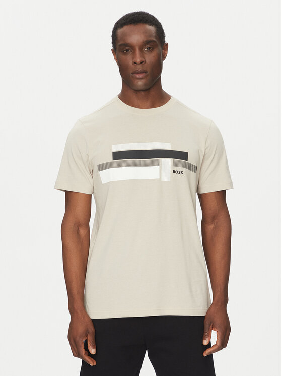 BOSS BOSS T-shirt Glamping 50538923 Bež Relaxed Fit