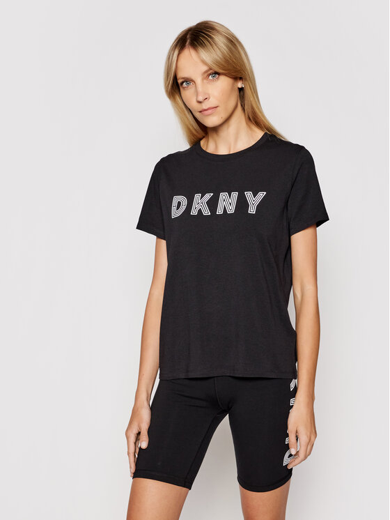 DKNY Sport DKNY Sport Marškinėliai DP0T7440 Juoda Regular Fit