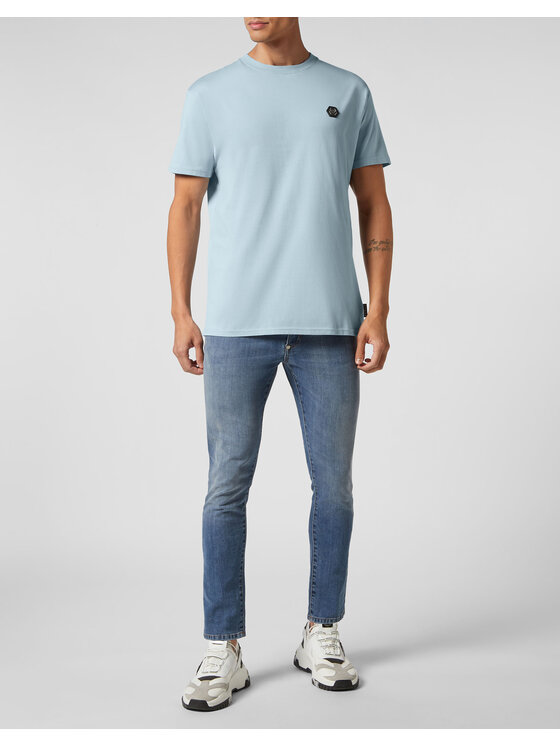 PHILIPP PLEIN PHILIPP PLEIN T-Shirt 3059 Světle modrá Regular Fit
