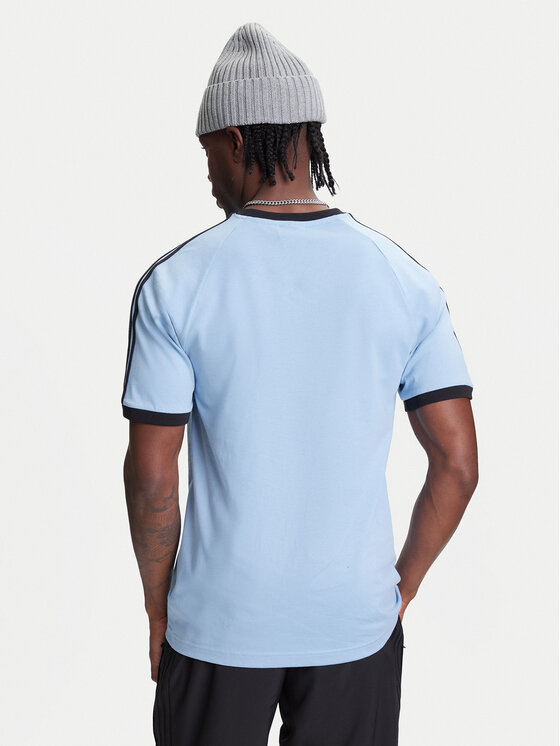 adidas adidas Tričko adicolor Classics 3-Stripes JY1371 Modrá Slim Fit