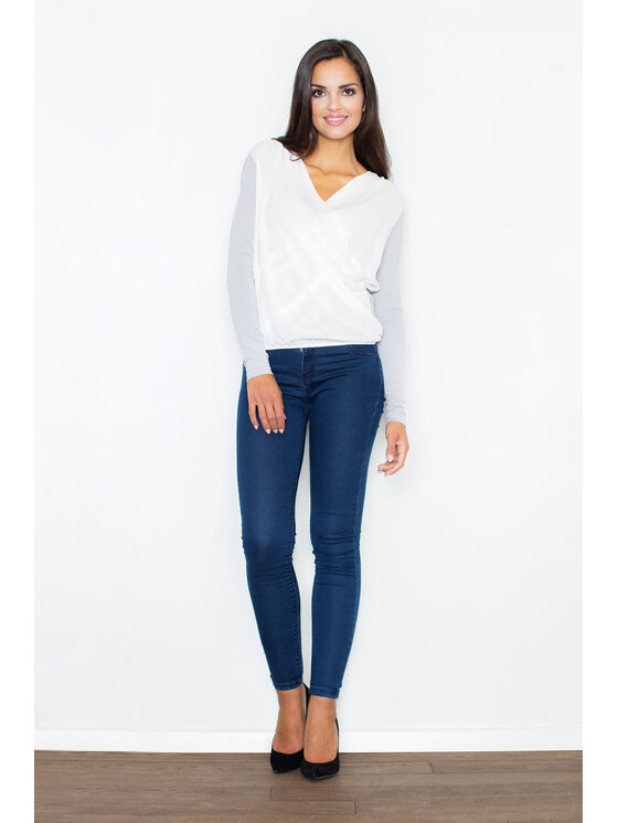 FIGL FIGL Blúzka M375 Sivá Regular Fit