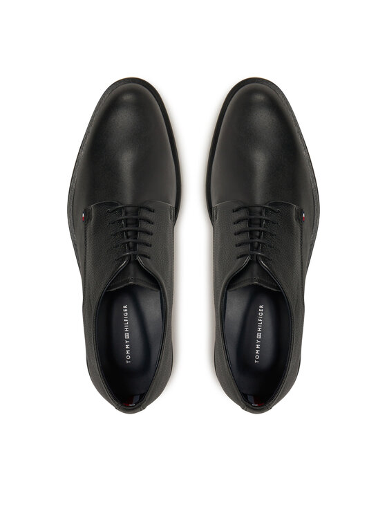 Tommy Hilfiger Tommy Hilfiger Poltopánky Core Hilfiger Leather Shoe FM0FM05375 Čierna