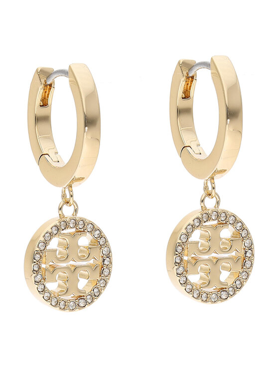 Tory Burch Náušnice Miller Pave Hoop Earring 87041 Zlatá