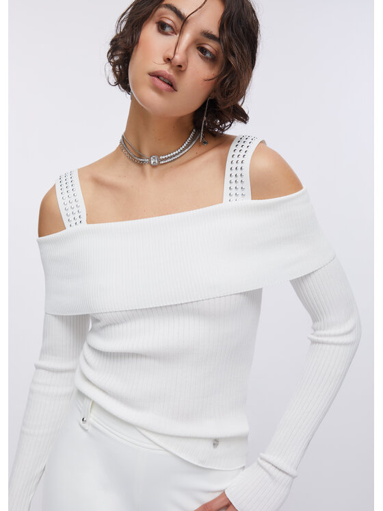 Liu Jo Liu Jo Maglione WA6061MS55N10701 Bianco Regular Fit