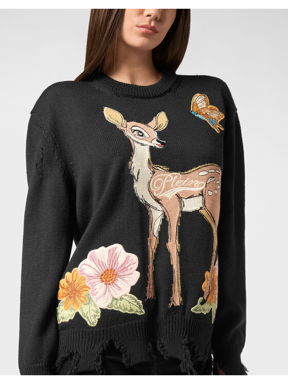 PHILIPP PLEIN PHILIPP PLEIN Sweter 26365 Czarny Regular Fit
