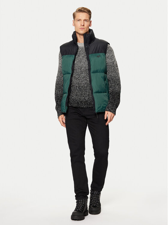 4F 4F Жилет 4FWAW24TVJAM147 Зелений Regular Fit