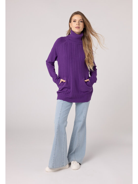 QUIOSQUE QUIOSQUE Sveter QUIOSQUE 6VD006701 Fialová Regular Fit