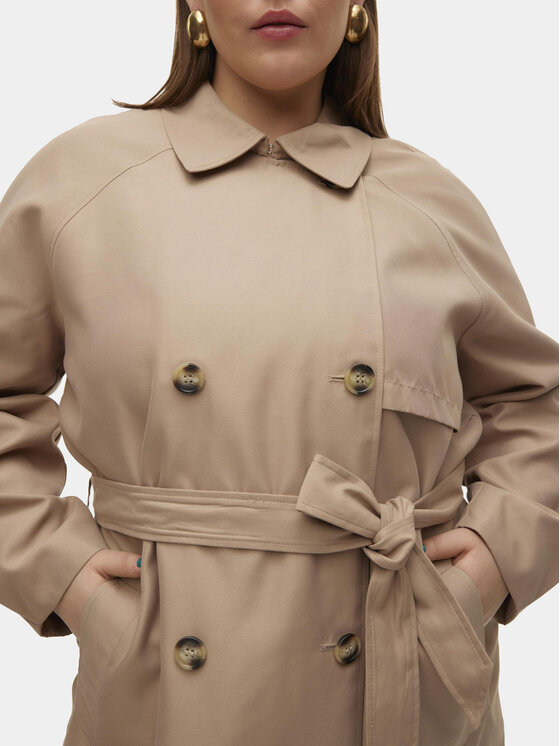 Vero Moda Curve Vero Moda Curve Trench Doreen 10307261 Bež Regular Fit