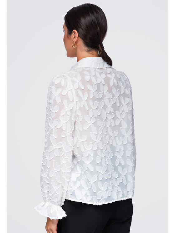Ombre Ombre Koszula OW-SH-E0074 Beżowy Relaxed Fit