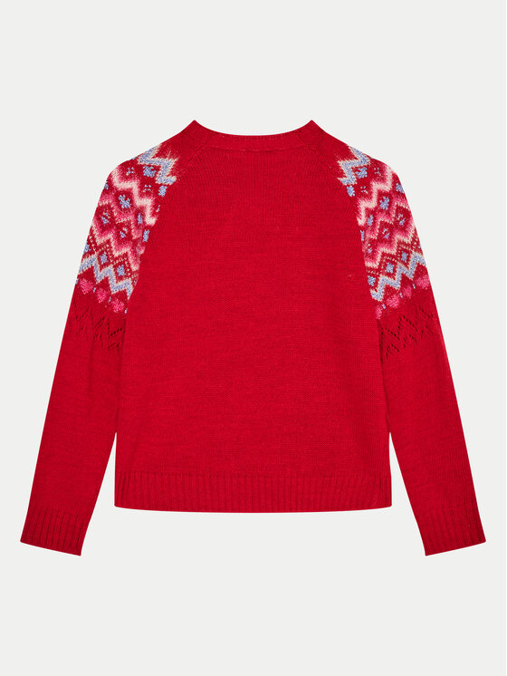 United Colors Of Benetton United Colors Of Benetton Sweter 1176Q107K Czerwony Regular Fit