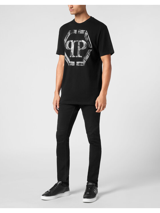 PHILIPP PLEIN PHILIPP PLEIN Tričko 9565 Čierna Regular Fit