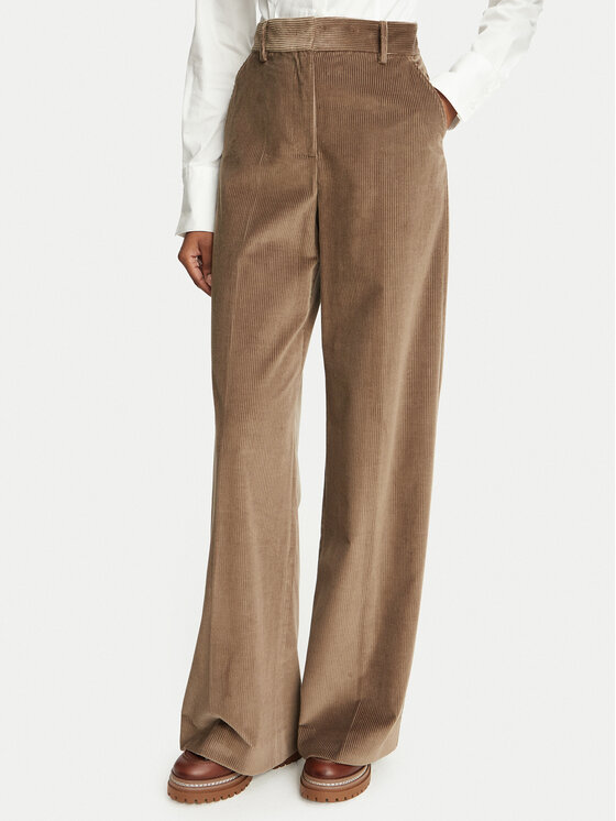 Weekend Max Mara Weekend Max Mara Spodnie materiałowe Tania 2625136012 Brązowy jasny Regular Fit