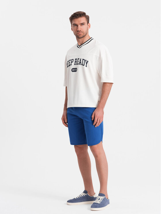 Ombre Ombre Šortky OM-SRSK-0105 Modrá Regular Fit