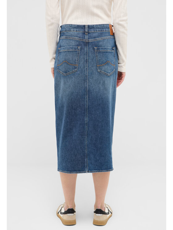 Mustang Mustang Spódnica maxi Eureka Denim Skirt Niebieski Straight Fit