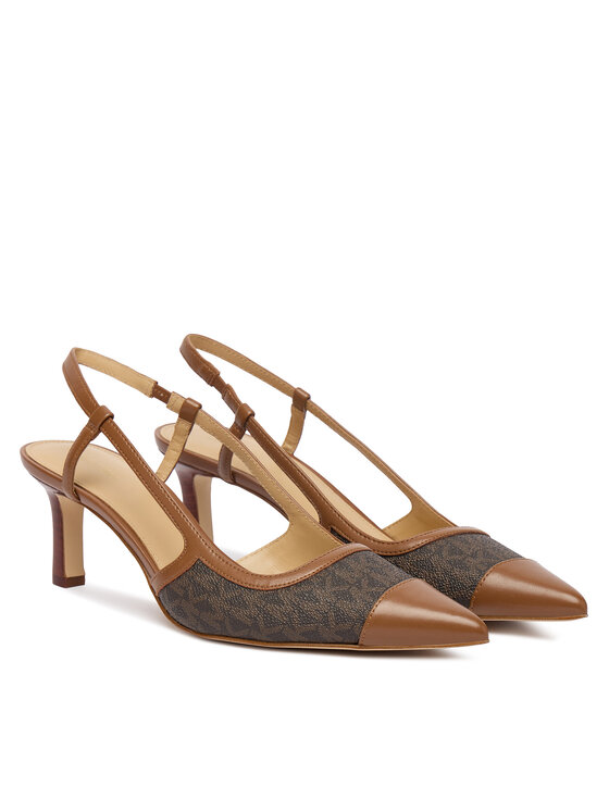 MICHAEL Michael Kors MICHAEL Michael Kors Körömcipők Alora Toe Cao Mid Sling 40R6AOMS1B Barna