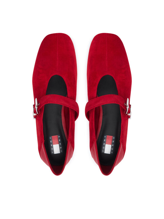 Tommy Jeans Tommy Jeans Balerinke Tjw Ballerina Suede EN0EN03067 Rdeča