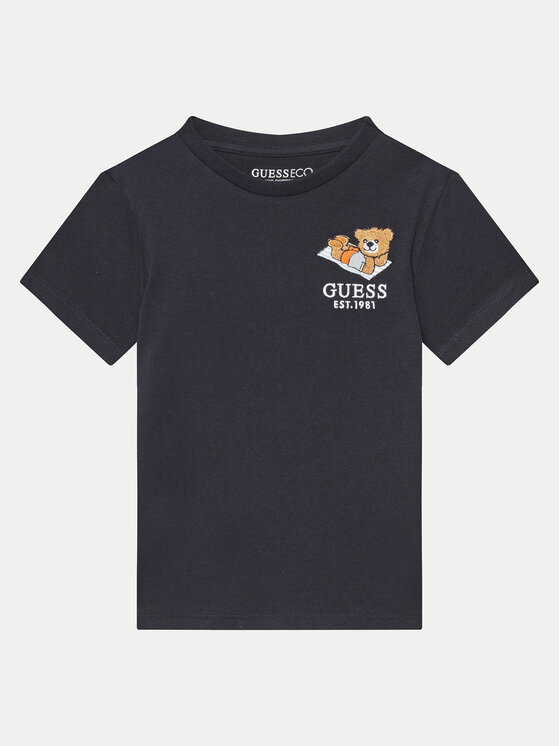 Guess Tričko N5GI08 K8HM4 Modrá Regular Fit