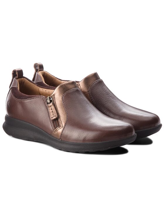 Clarks Clarks Halbschuhe Un Adorn Zip 261370214 Braun
