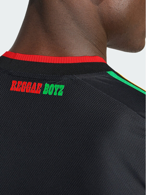 adidas adidas Koszulka techniczna Jamaica 26 x Bob Marley Away Authentic Jersey Czarny Slim Fit