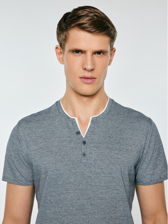 BIG STAR BIG STAR T-Shirt ALANSO Granatowy Basic Fit