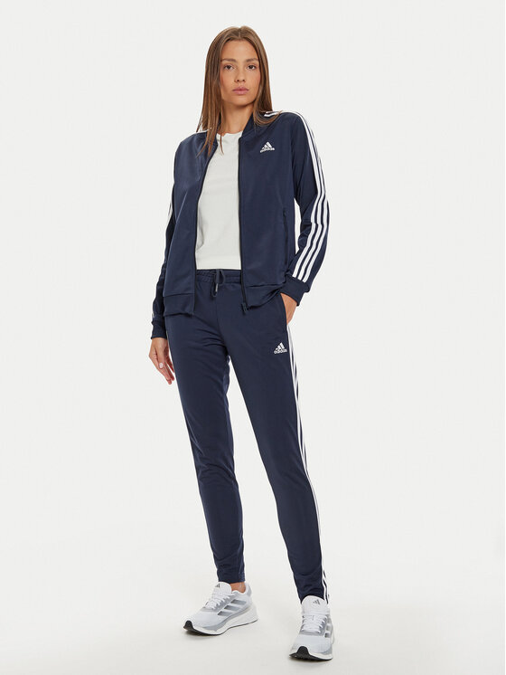 Adidas Trenirka Essentials 3-Stripes IJ8782 Mornarsko Modra Slim Fit