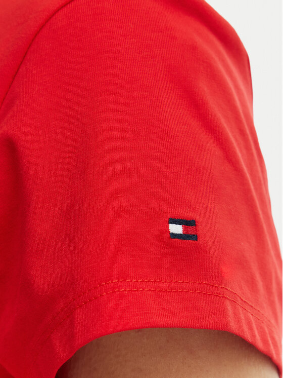 Tommy Hilfiger Tommy Hilfiger Тишърт WW0WW48710 Оранжев Slim Fit
