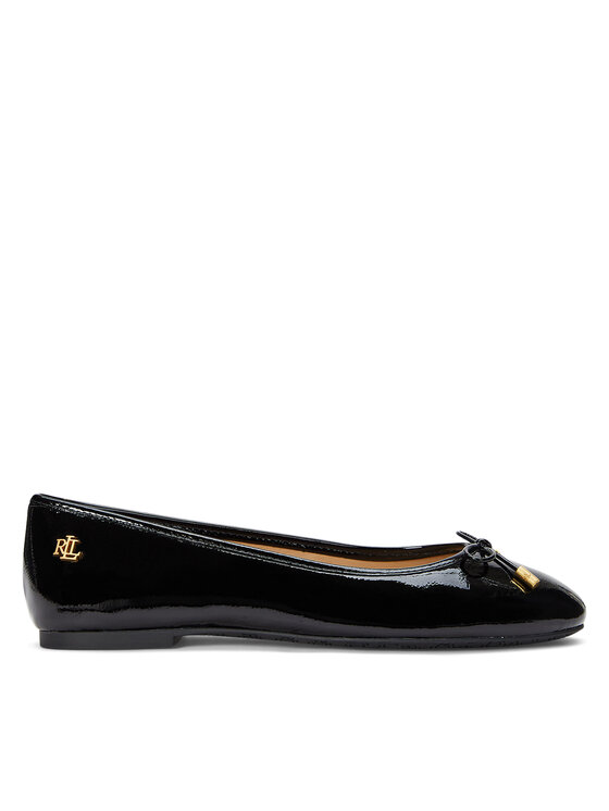 LAUREN RALPH LAUREN Damskie Baleriny, rozmiar 38, Czarne, 802956765001