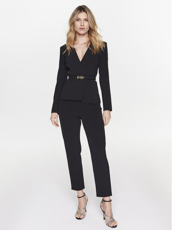 PINKO Pinko Riidest püksid Parana 100137 A0HC Must Slim Fit