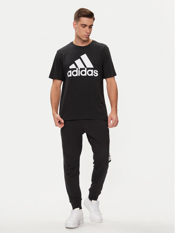 adidas adidas Tričko Essentials Single Jersey Big Logo T-Shirt IC9347 Čierna Regular Fit