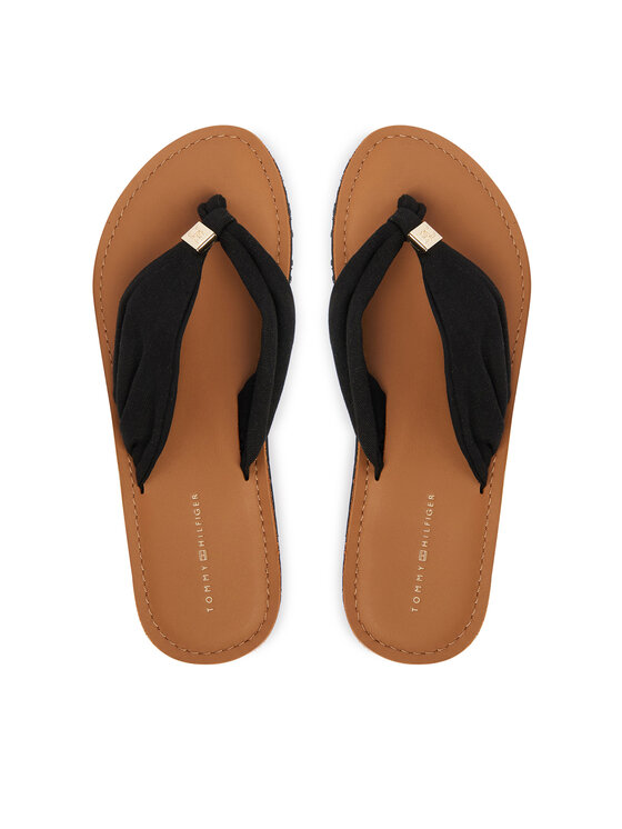 Tommy Hilfiger Tommy Hilfiger Japonki Th Ltr Footbed Summer Sandal FW0FW09194 Czarny