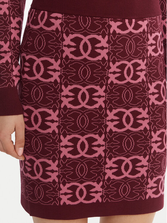 PINKO PINKO Spódnica mini Bang Bang 106040 A2YD Bordowy Slim Fit