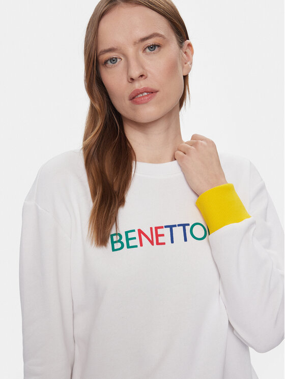 United Colors Of Benetton United Colors Of Benetton Sweatshirt 3J68D1069 Weiß Regular Fit