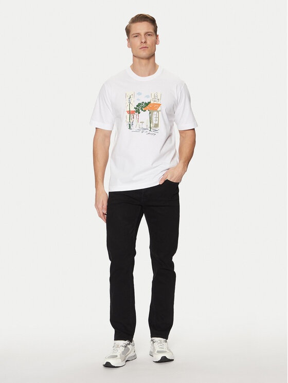 Jack&Jones Jack&Jones Marškinėliai Machester 12273549 Balta Relaxed Fit