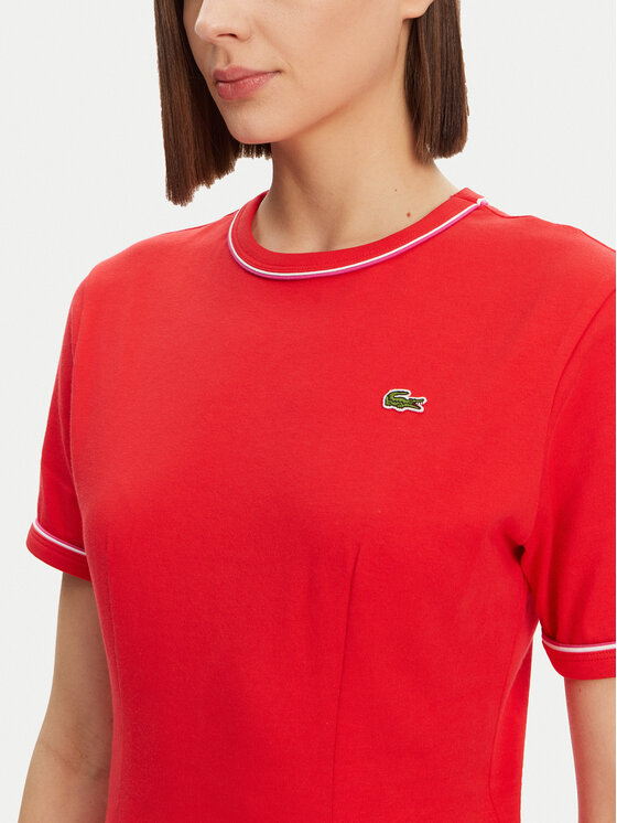 Lacoste Lacoste Φόρεμα καθημερινό EF9988 Κόκκινο Slim Fit