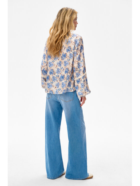 blue shadow blue shadow Bluzka Vivi Niebieski Regular Fit