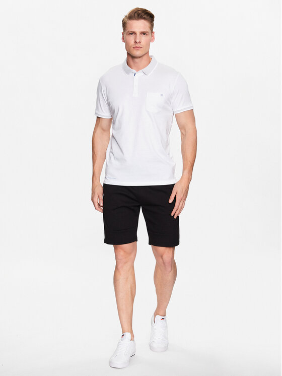 Volcano Volcano Polo marškinėliai T-Drago M35084 Balta Regular Fit