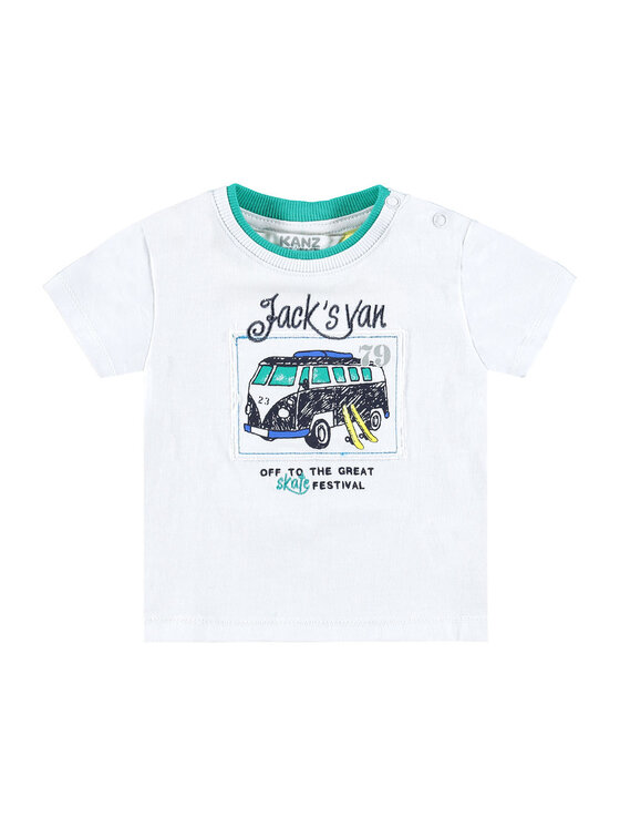 Kanz Kanz T-Shirt 1632581-1000 Biały Basic Fit