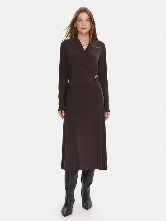 Joseph Ribkoff Joseph Ribkoff Cocktail obleka 253235 Rjava Slim Fit