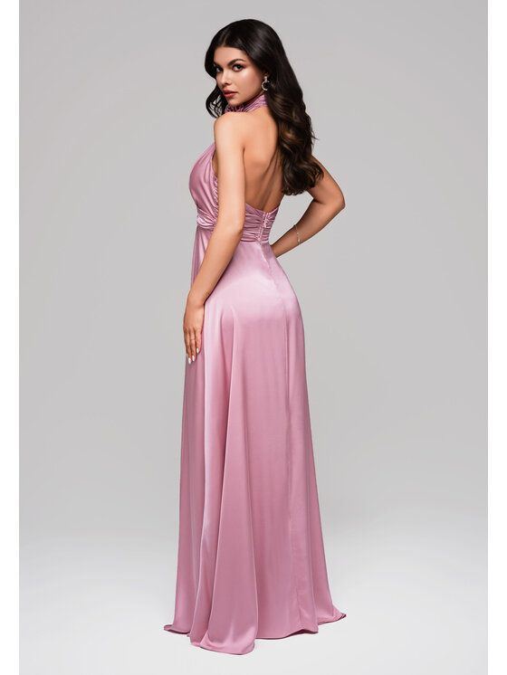 Ombre Ombre Sukienka wieczorowa LA-OM-DLR139 Różowy Regular Fit