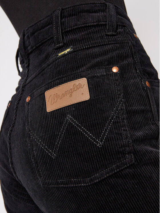 Wrangler Wrangler Spodnie materiałowe Western W2WZA2100 112128670 Czarny Regular Fit