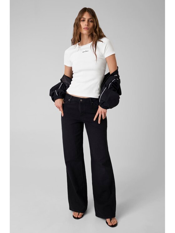 Guess Jeans Guess Jeans Top 183274 Biały Classic Fit