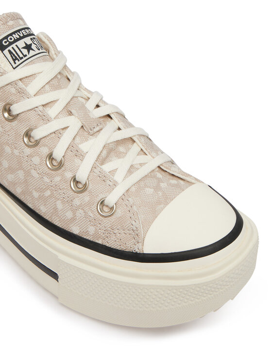Converse Converse Kedas Chuck Taylor All Star Lift Double Stack Platform Deer A17884C Bēšs