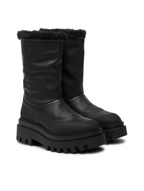 Calvin Klein Jeans Calvin Klein Jeans Čizme za snijeg Flatform Chelsea Boot Padded YW0YW01558 Crna