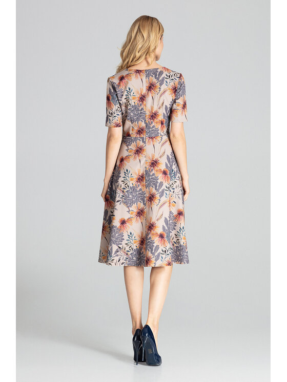 FIGL FIGL Sukienka M673 Kolorowy Regular Fit