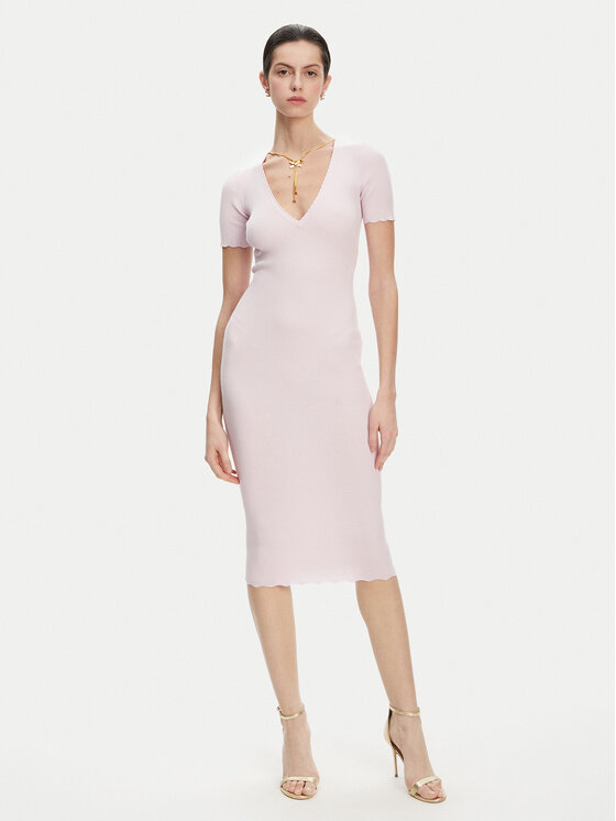 Elisabetta Franchi Elisabetta Franchi Φόρεμα υφασμάτινο AM-53S-51E2 Ροζ Slim Fit